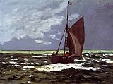 Claude Monet Stormy Seascape painting
